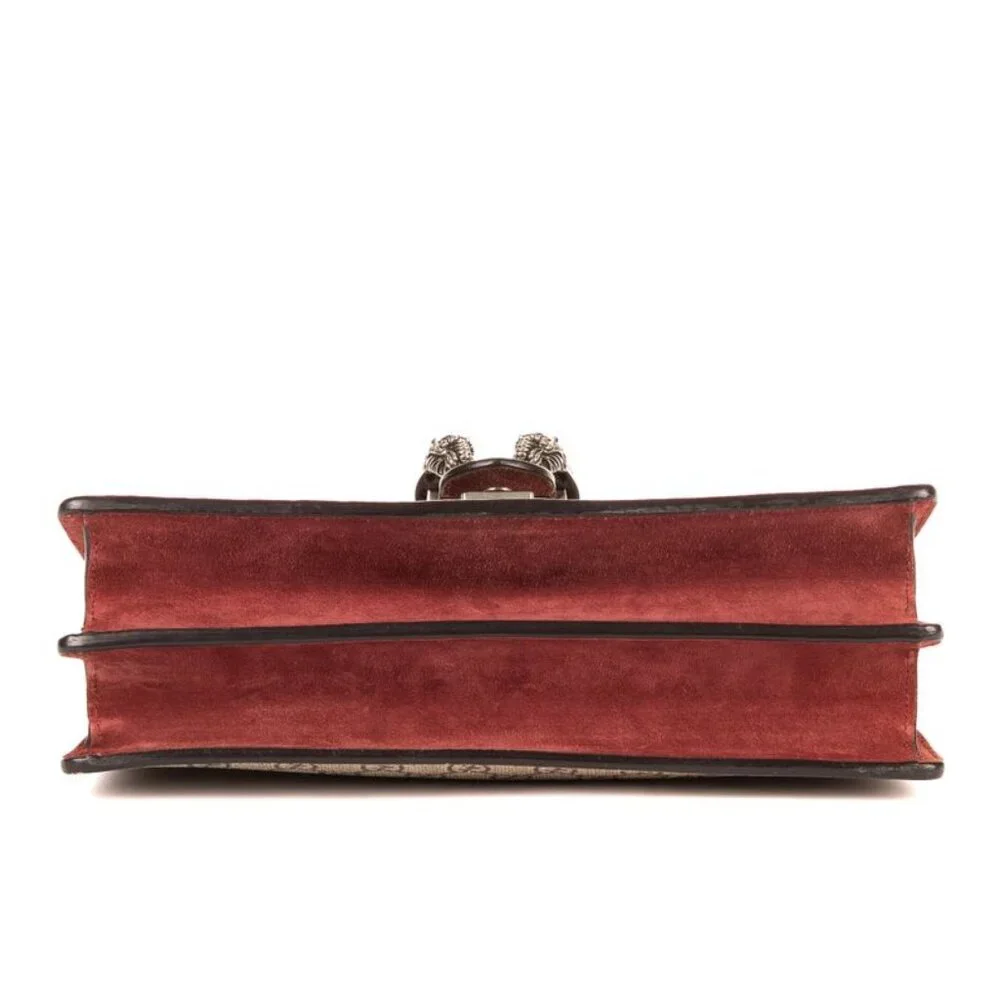 Gucci Blooms Dionysus Beige Burgundy Supreme Canvas Shoulder Bag - Picture 6 of 10